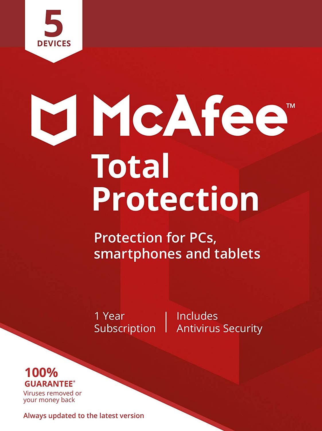 mcafee total protection 5 devices 2 years